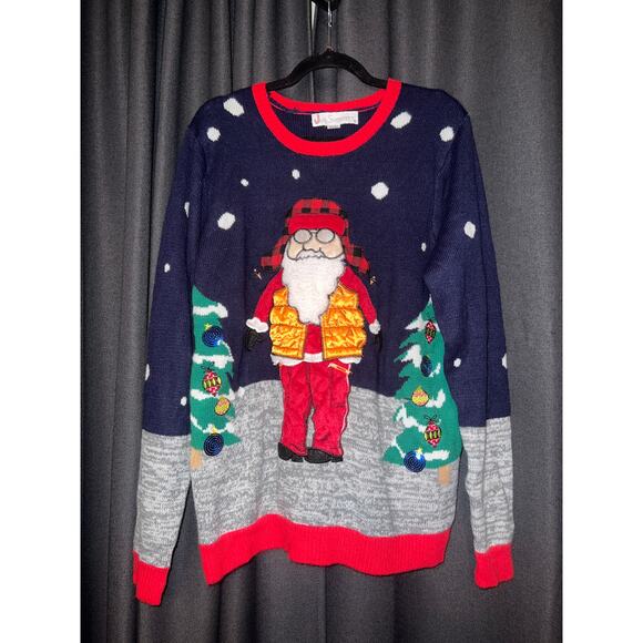Ugly Christmas Sweater Xmas Size Large - Picture 1 of 3